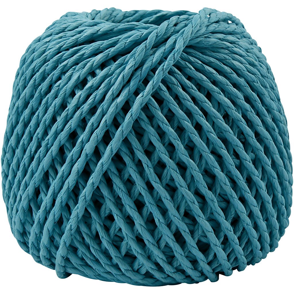 Hilo de papel, grosor 2,5-3 mm, aprox. 42 m, turquesa, 150gr