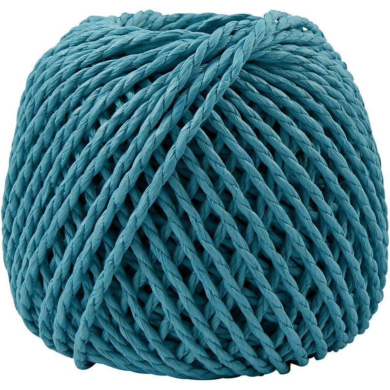 Hilo de papel, grosor 2,5-3 mm, aprox. 42 m, turquesa, 150gr