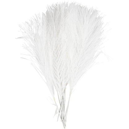 K?nstliche Federn L 15 Cm B 8 Cm 10 Stck. Wei