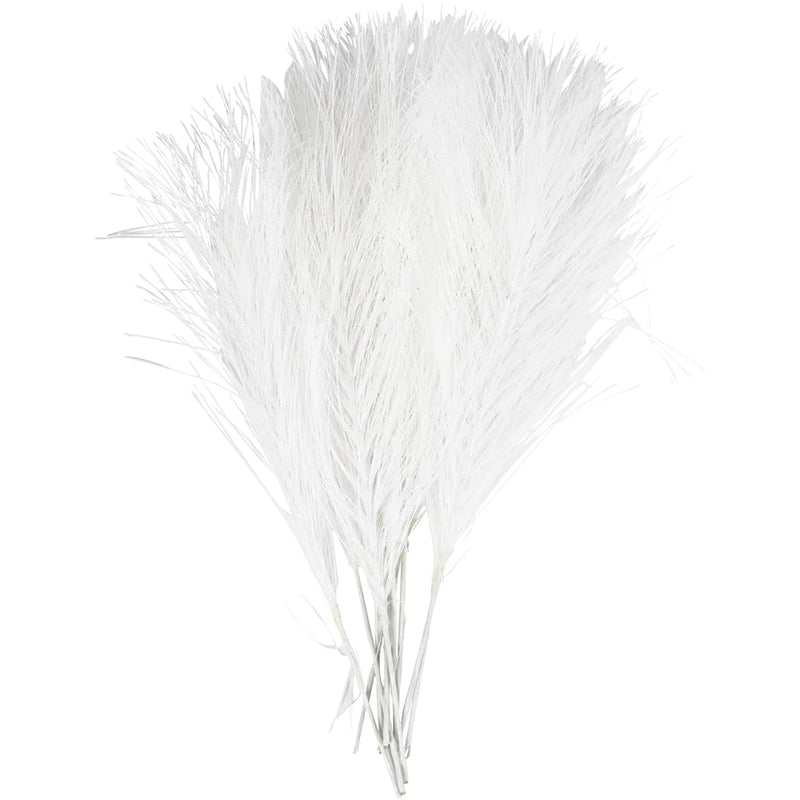 K?nstliche Federn L 15 Cm B 8 Cm 10 Stck. Wei