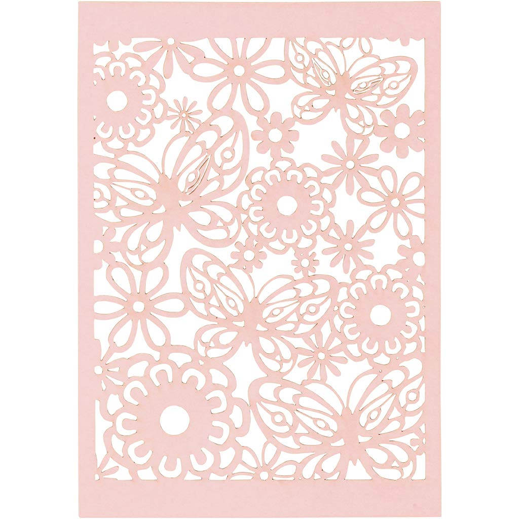Karton Mit Spitze Blatt 105x15 Cm 200 G 10 Stck. Rosa