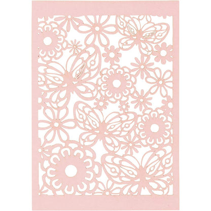 Karton Mit Spitze Blatt 105x15 Cm 200 G 10 Stck. Rosa