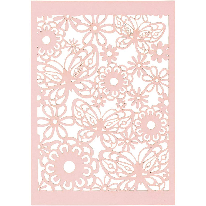 Karton Mit Spitze Blatt 105x15 Cm 200 G 10 Stck. Rosa