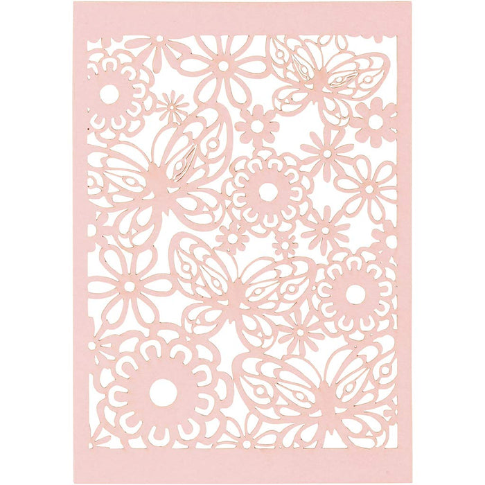 Karton Mit Spitze Blatt 105x15 Cm 200 G 10 Stck. Rosa