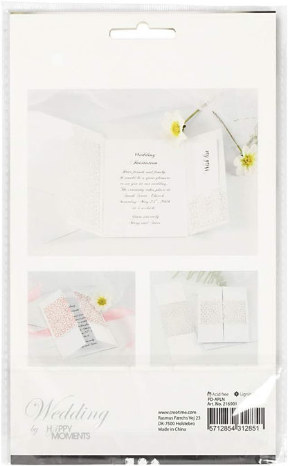 Happy Moments Gemusterte Karte und Papier, cremefarben, Einheitsgröße