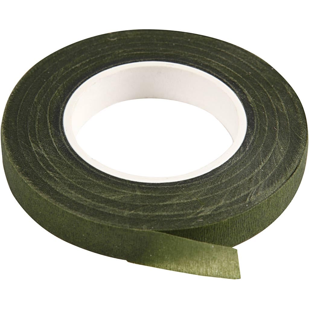 Florales Klebeband B 12 Mm 27 M Dunkelgr?n
