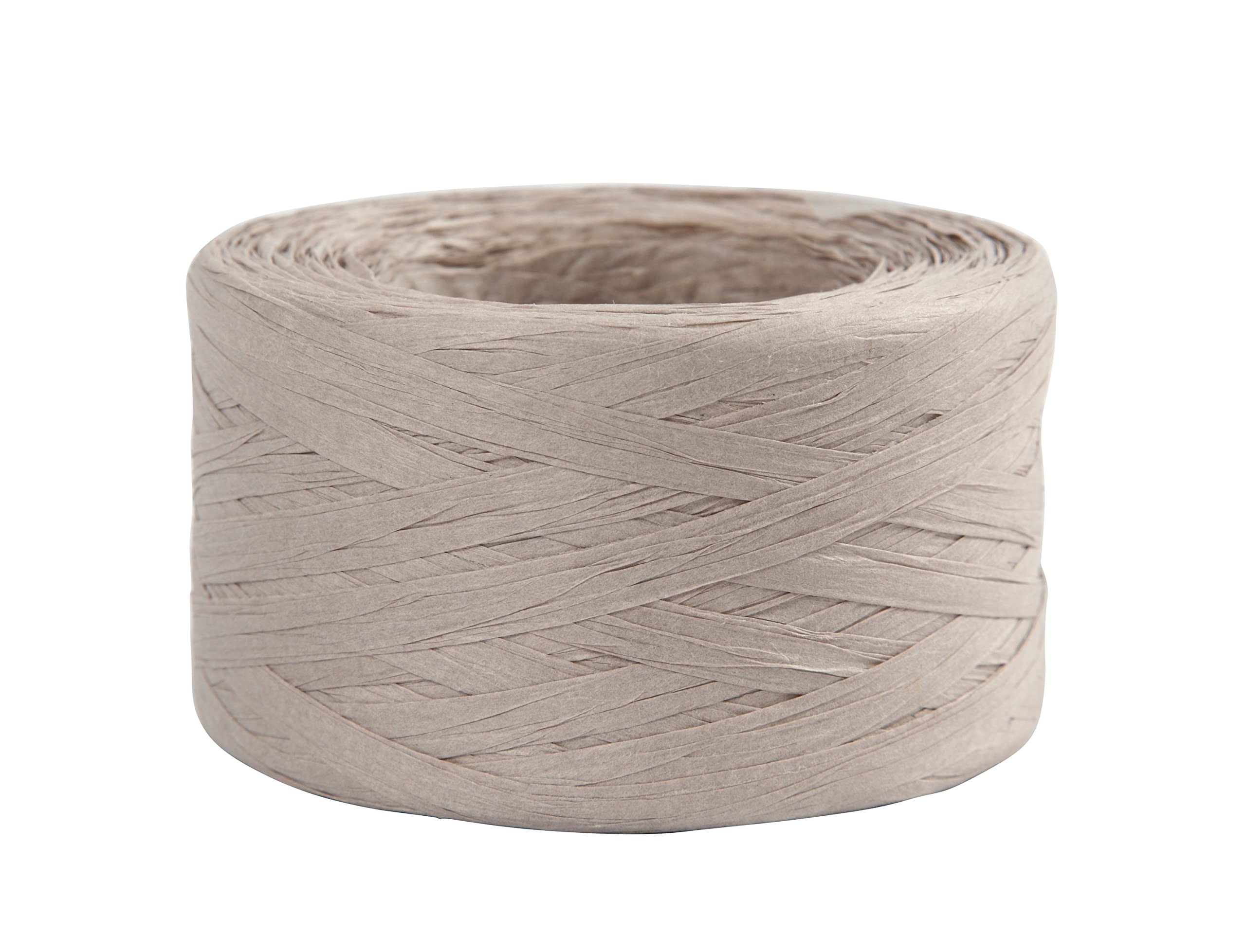 Paper Raffia 100 m Length 7-8 mm Light Grey