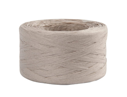 Paper Raffia 100 m Length 7-8 mm Light Grey