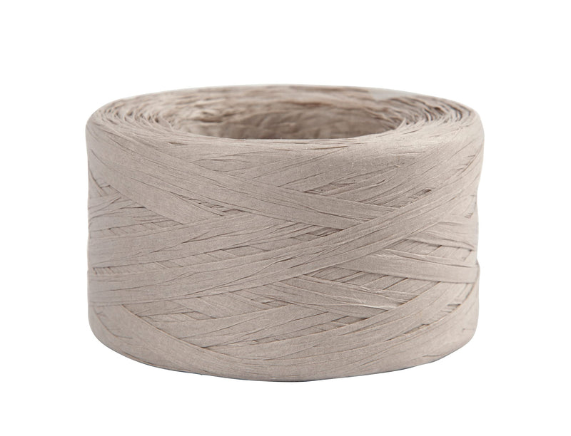 Paper Raffia 100 m Length 7-8 mm Light Grey
