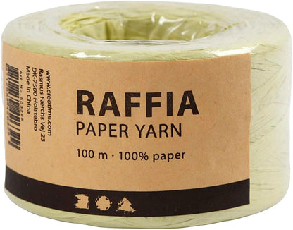 Paper Raffia 100 m Length 7-8 mm Light