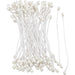 Petal Stamens Length 6.4 cm Diameter 2 mm Pack of 100 Creotime White