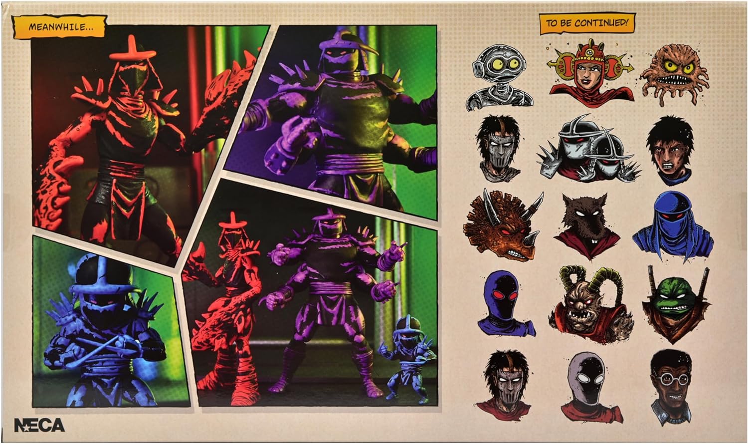 NECA Sammelfigur Teenage Mutant Ninja Turtles (Mirage Comics), 17,8 cm große Actionfigur, Shredder Clones, 3 Stück
