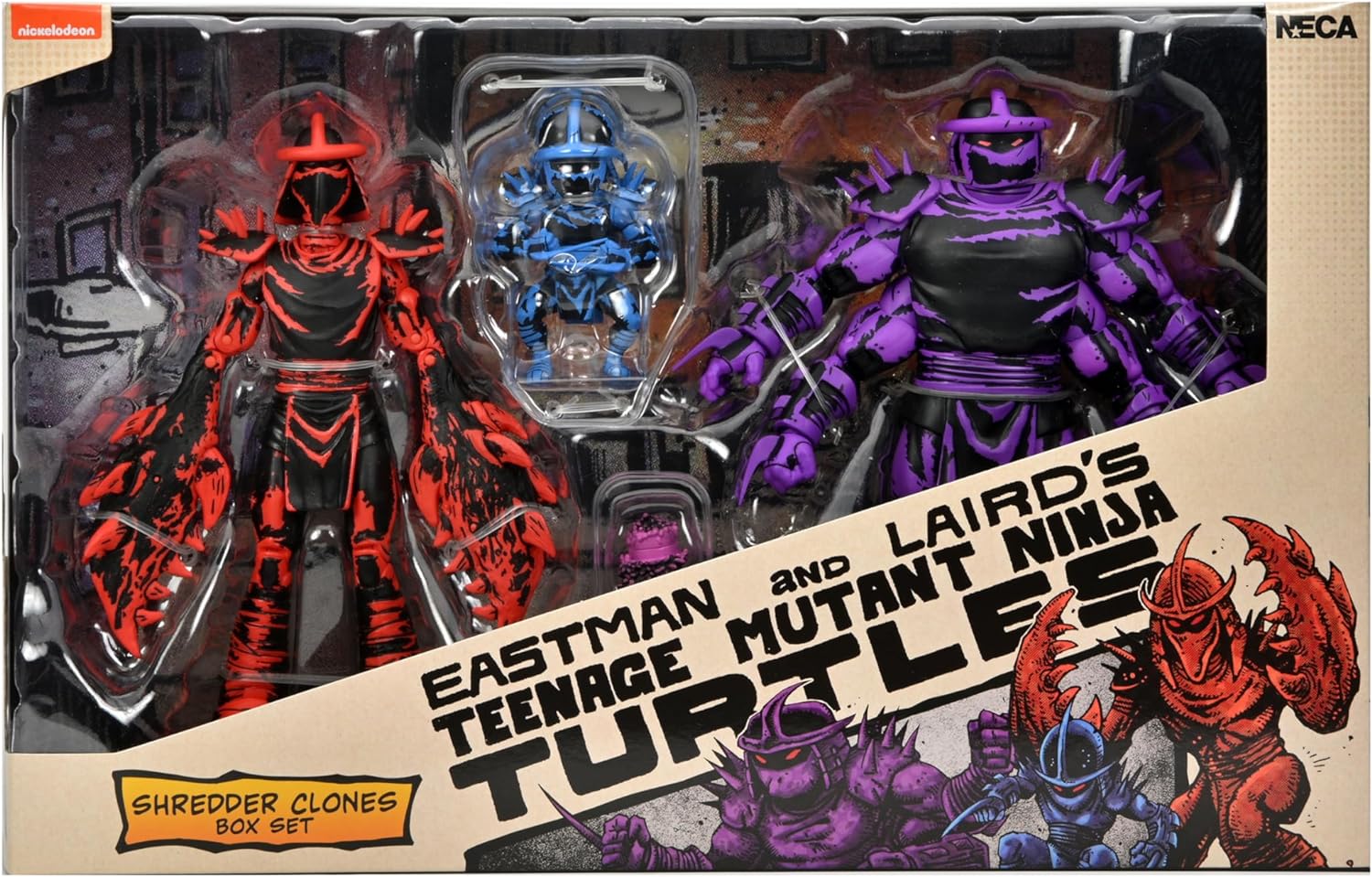 NECA Sammelfigur Teenage Mutant Ninja Turtles (Mirage Comics), 17,8 cm große Actionfigur, Shredder Clones, 3 Stück