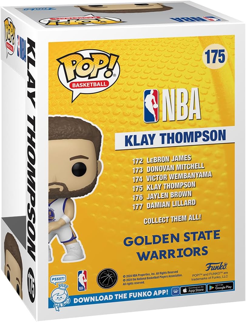 Funko POP! NBA: Warriors - Klay Thompson - Collectable Vinyl Figure - Gift Idea - Official Merchandise - Toys for Kids & Adults - Sports Fans - Model Figure for Collectors and Display