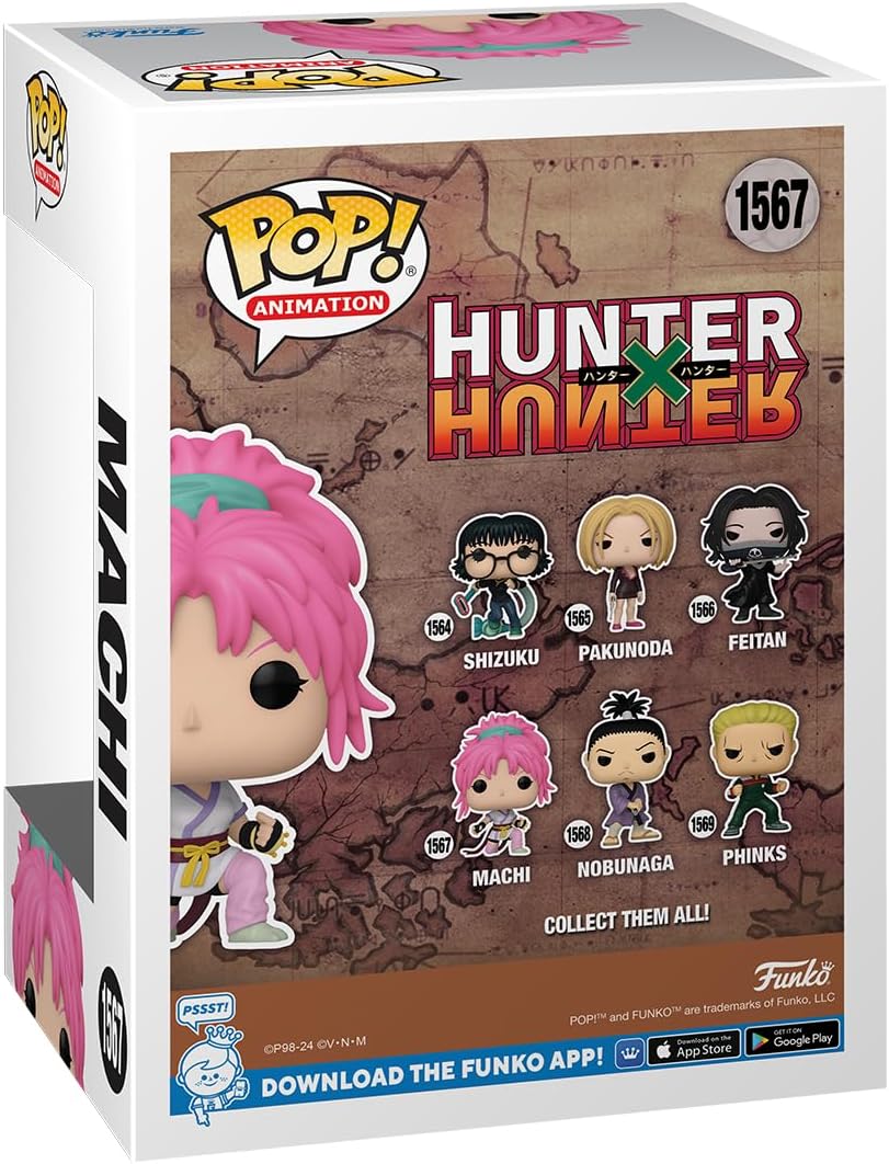 Funko POP! Animation: Hunter X Hunter - Machi Komacine - Hunter X Hunter (HXH) - Collectable Vinyl Figure - Gift Idea - Official Merchandise - Toys for Kids & Adults - Anime Fans