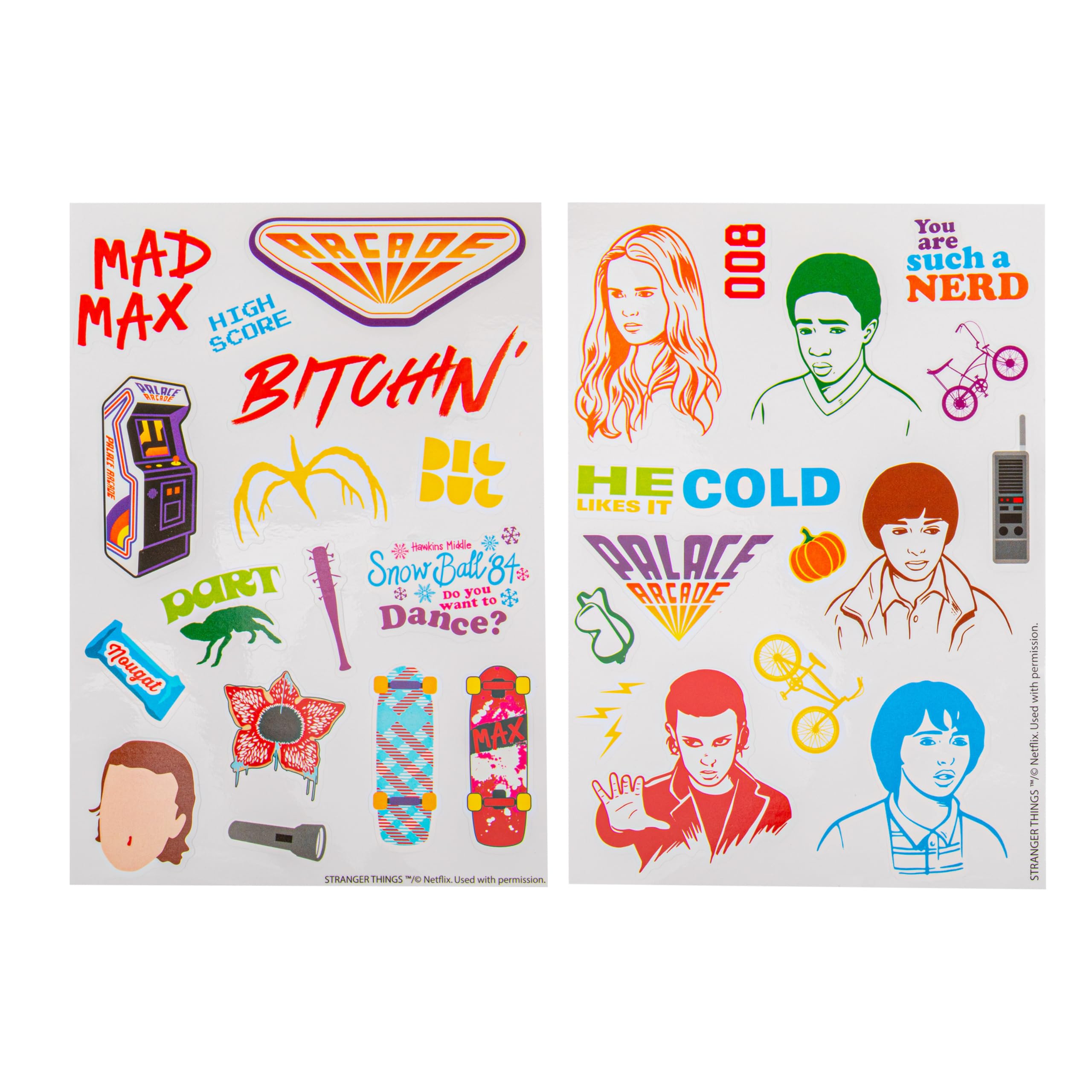 Cinereplicas Stranger Things - Adesivi stagione 2 (set di 31) - Licenza ufficiale
