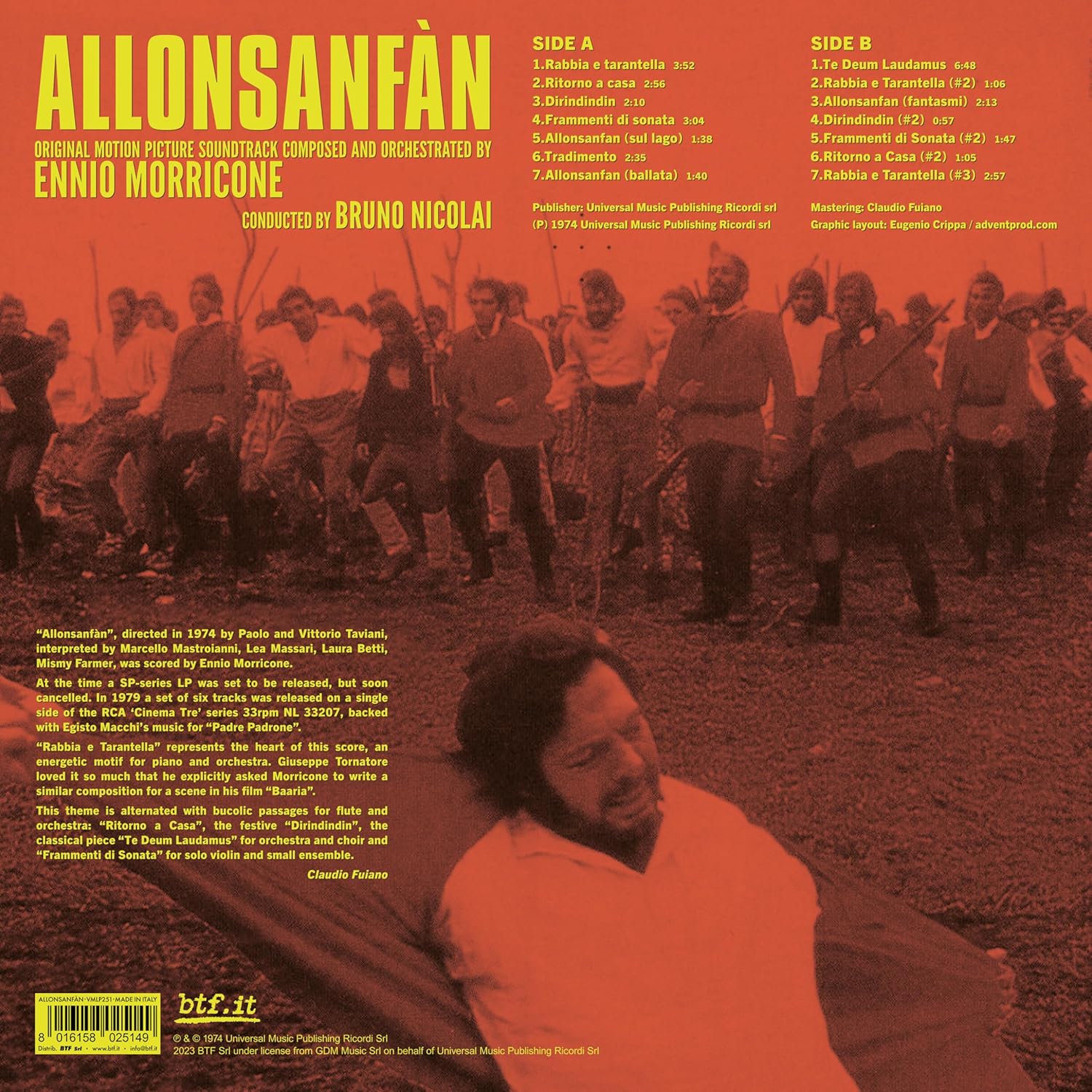 Ennio Morricone - Allonsanfan/Soundtrack. (Clear Red (Rsd 2024