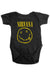 Baby Grow Yellow Smile Band Logo Official Black 0 to 24 Months Size X-Small (0-3 Months