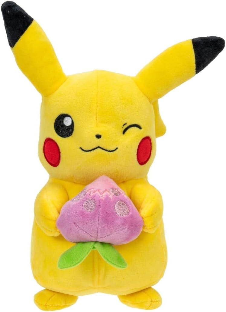Jazwares Pokémon peluche Pikachu with Pecha Berry Accy 20 cm, Black