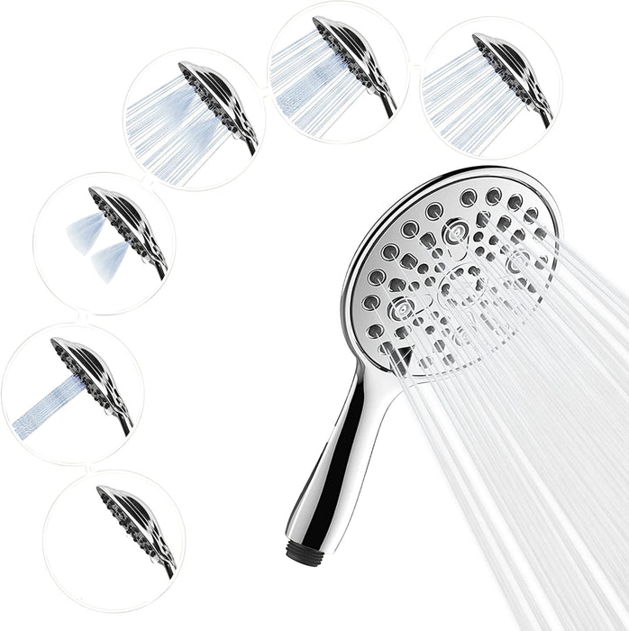 SparkPod 6 Function High Pressure Handheld Shower Head Chrom
