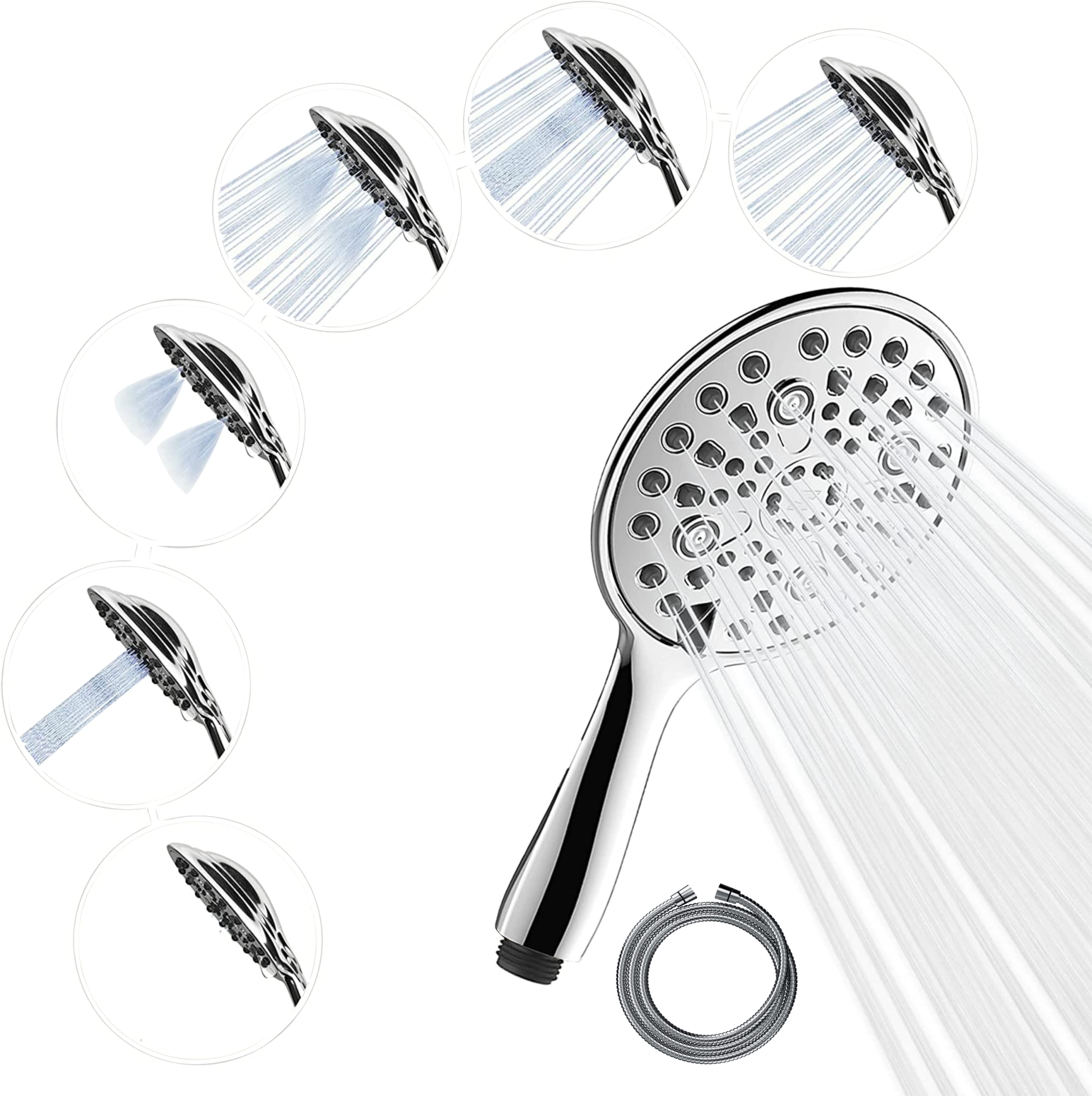 SparkPod High Pressure Handheld 6`` Shower Head Chrome