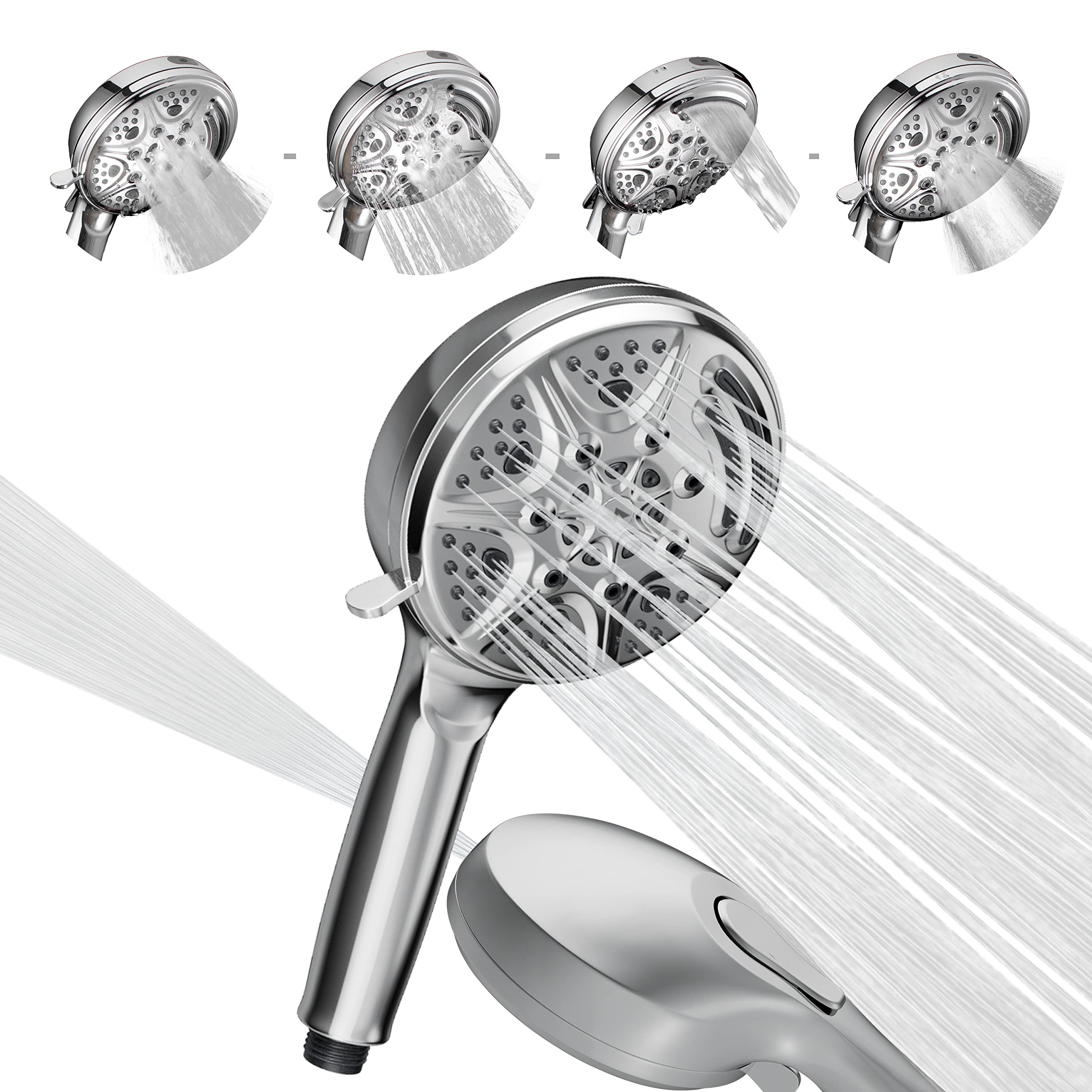 SparkPod 5`` 9 Setting Shower Head With On/Off Switch Chrome