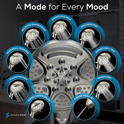 SparkPod High Pressure 5`` Multifunction Handheld Shower Head