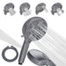 SparkPod 5`` 9 Spray Setting Shower Head Charcoal Grey