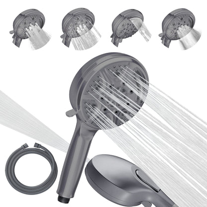 SparkPod 5`` 9 Spray Setting Shower Head Charcoal Grey