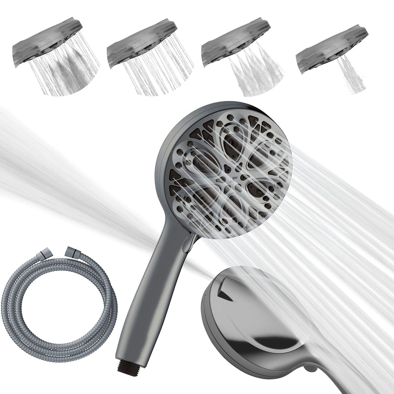 SparkPod Shower Head and Hose Set Charcoal Grey 5``