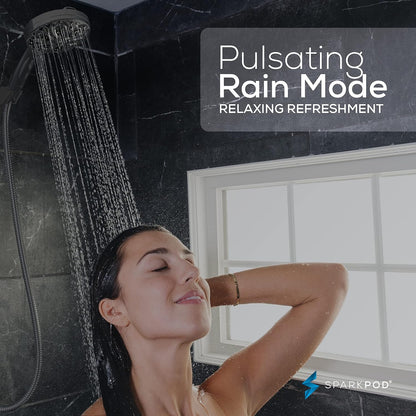 SparkPod Shower Head and Hose Set Charcoal Grey 5``