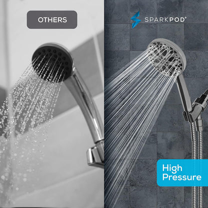 SparkPod Shower Head and Hose Set Charcoal Grey 5``