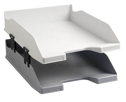 Exacompta - Ref 12714D - Office Letter Tray Distance Spacers - 17 x 40 x 47mm in Size, Used to Increase the Space Between Letter Trays for Access - Black (Pack of 4
