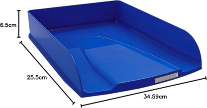 Exacompta NeoDeco Letter Tray 346x255x65mm French Blue (Each) - 11124D