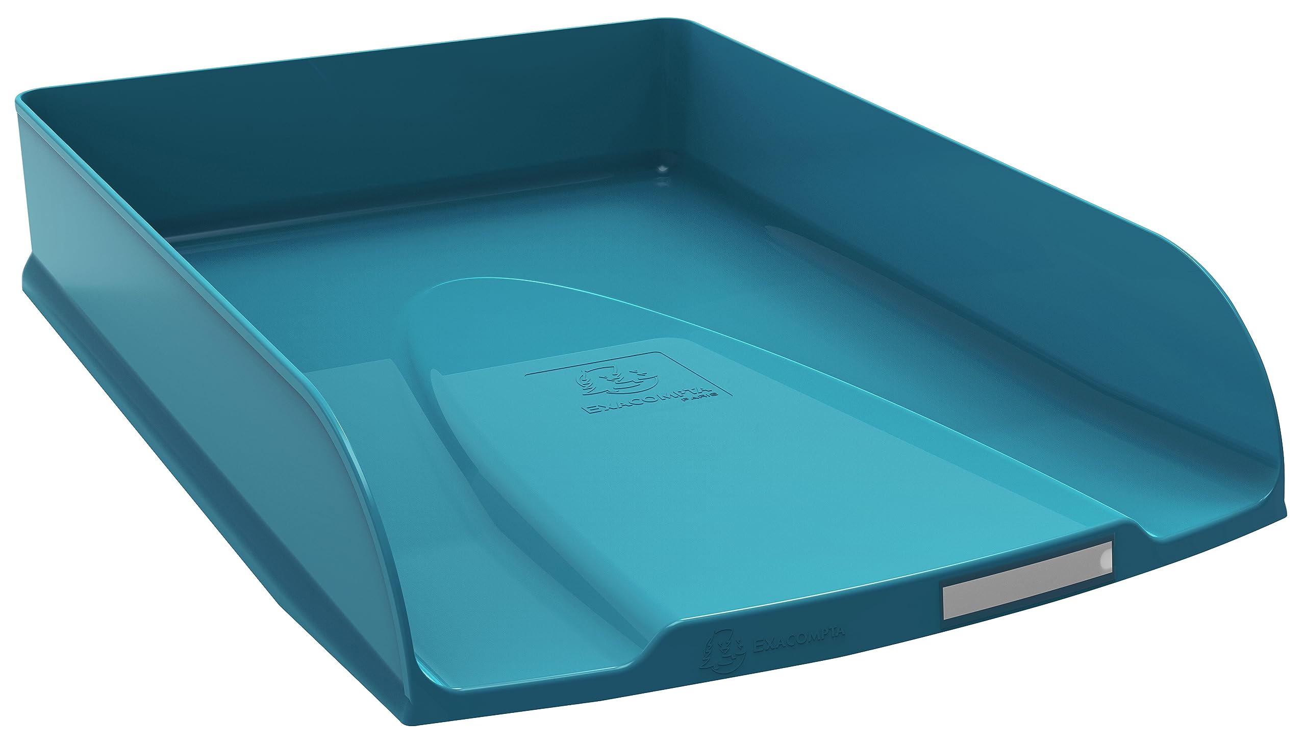 Exacompta 11128D Briefablage Combo STYLI Neo Deco aus Recycling-Kunststoff DIN A4+. Ideale Briefkörbe für Ihre Organisation. Robuste und stapelbare Ablagekörbe Blauer Engel Entenblau