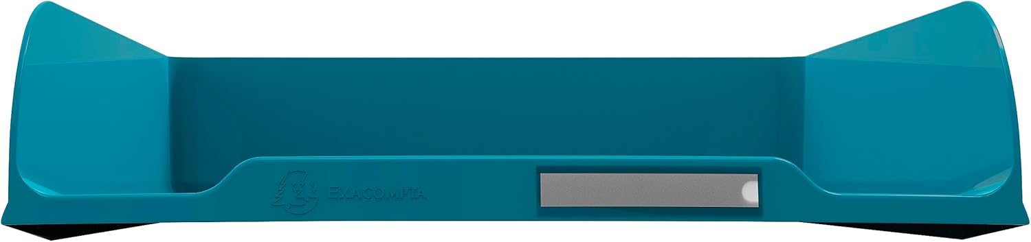 Exacompta 11128D Briefablage Combo STYLI Neo Deco aus Recycling-Kunststoff DIN A4+. Ideale Briefkörbe für Ihre Organisation. Robuste und stapelbare Ablagekörbe Blauer Engel Entenblau