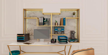 Exacompta - Ref 18224D - 1 Magazine Rack Mag-Cube Neo Deco - Bleu de France
