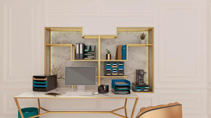 Exacompta - Ref 18228D - 1 Neo Deco Mag-Cube Magazine Rack - Duck Egg Blue