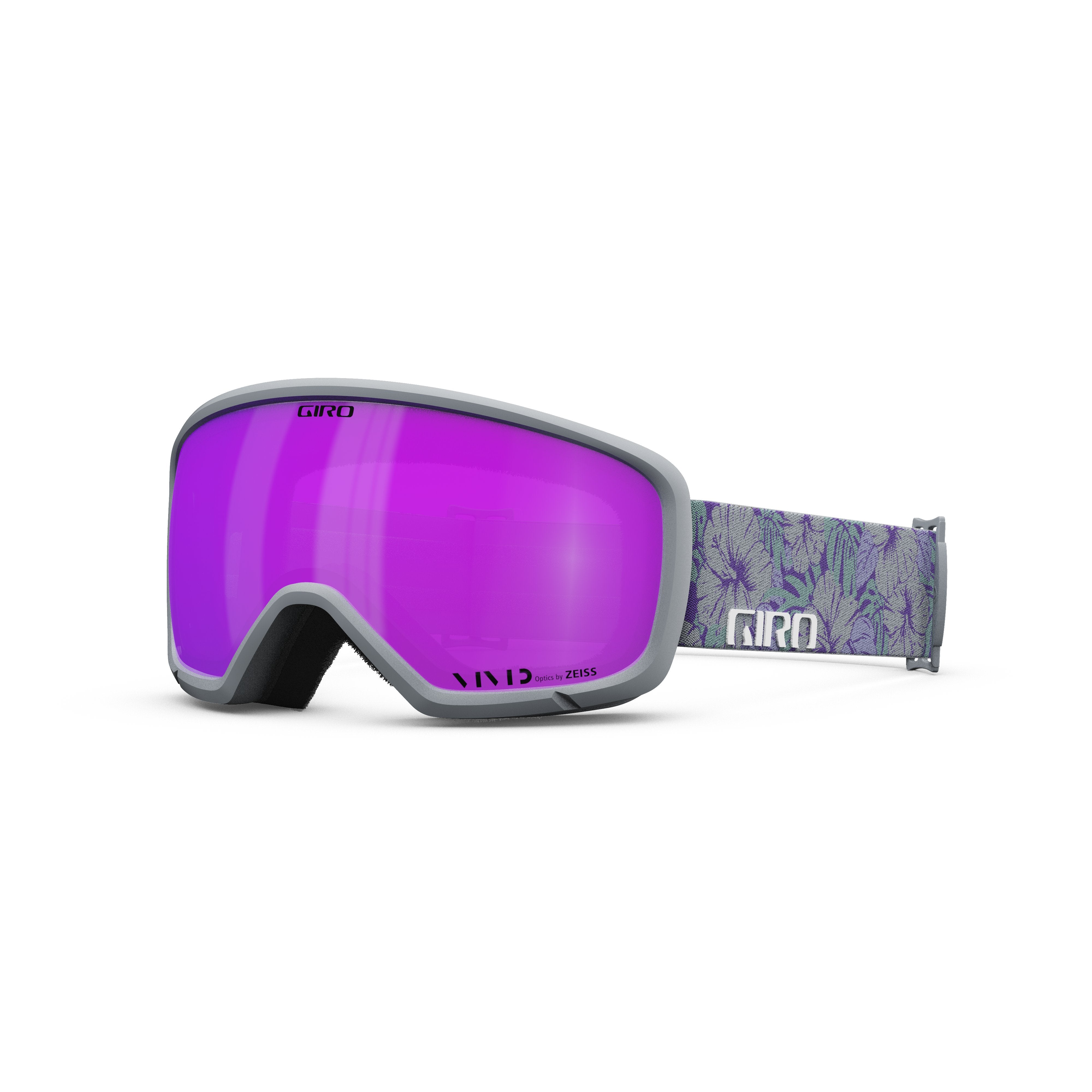 Giro Millie Women's Snow Goggle 2024 Grey Botanical Vivid Pink Lenses Medium Frame