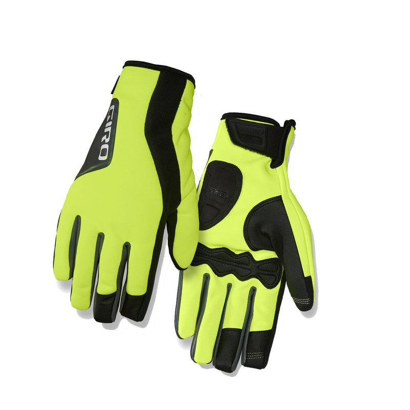 Giro Ambient 2.0 Water Resistant Insulated Windbloc Cycling Gloves 2017 Highlight Yellow/Black XL