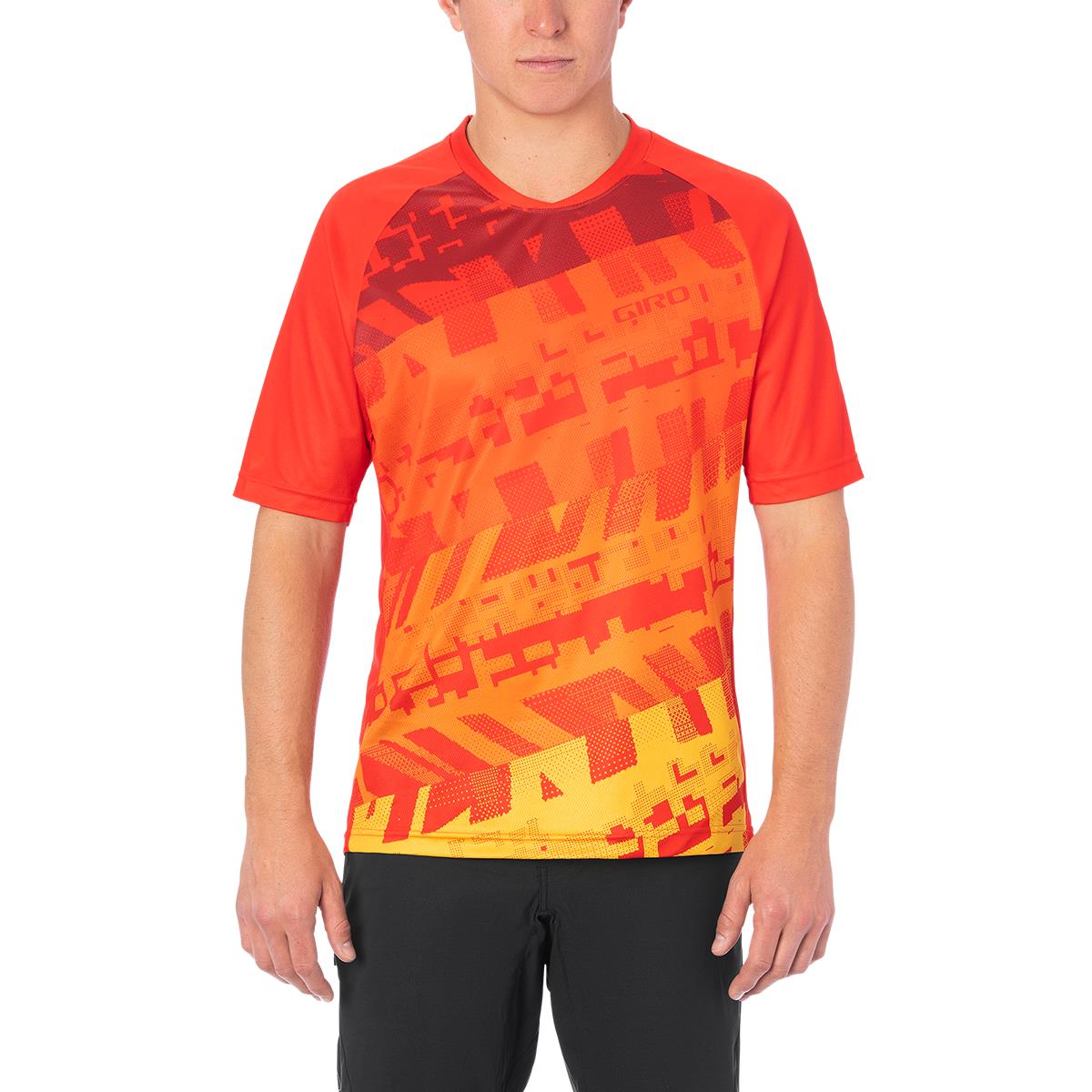 Giro Roust Short Sleeve MTB Jersey 2020 Red/Orange Fanatic M