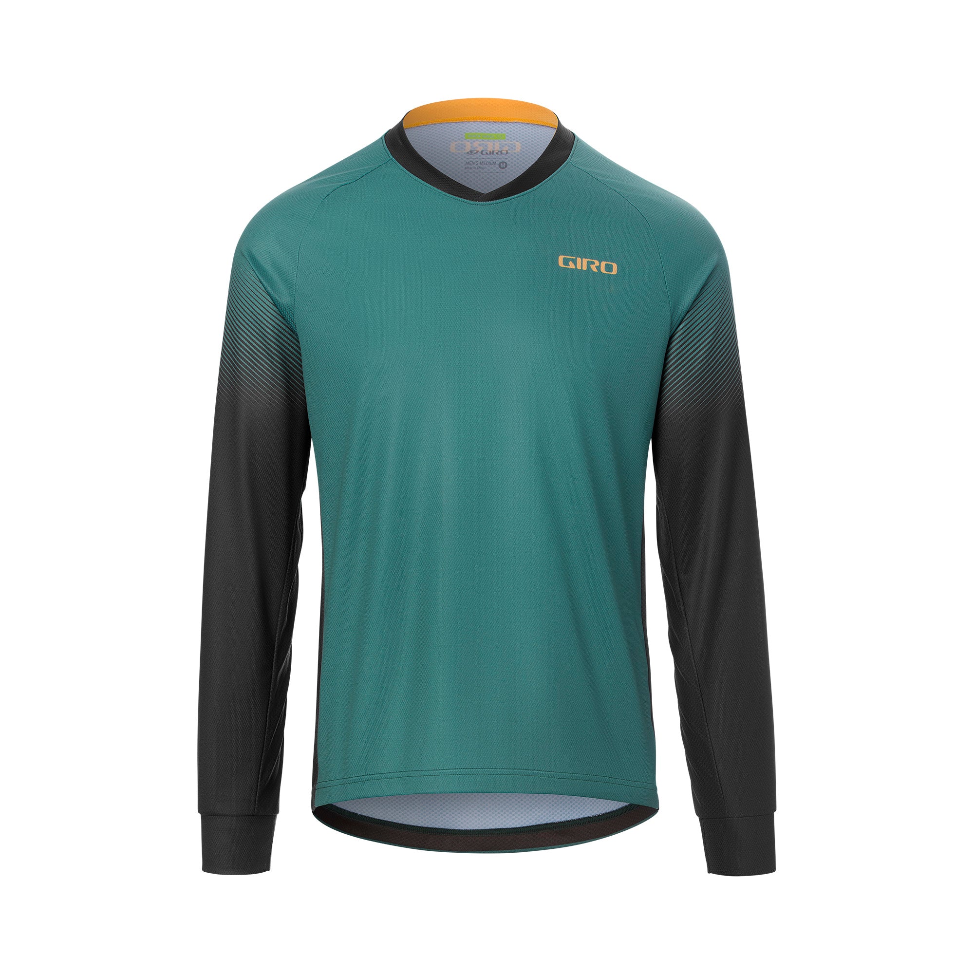 Giro Roust Long Sleeve MTB Jersey 2021 Grey/Green Transition S