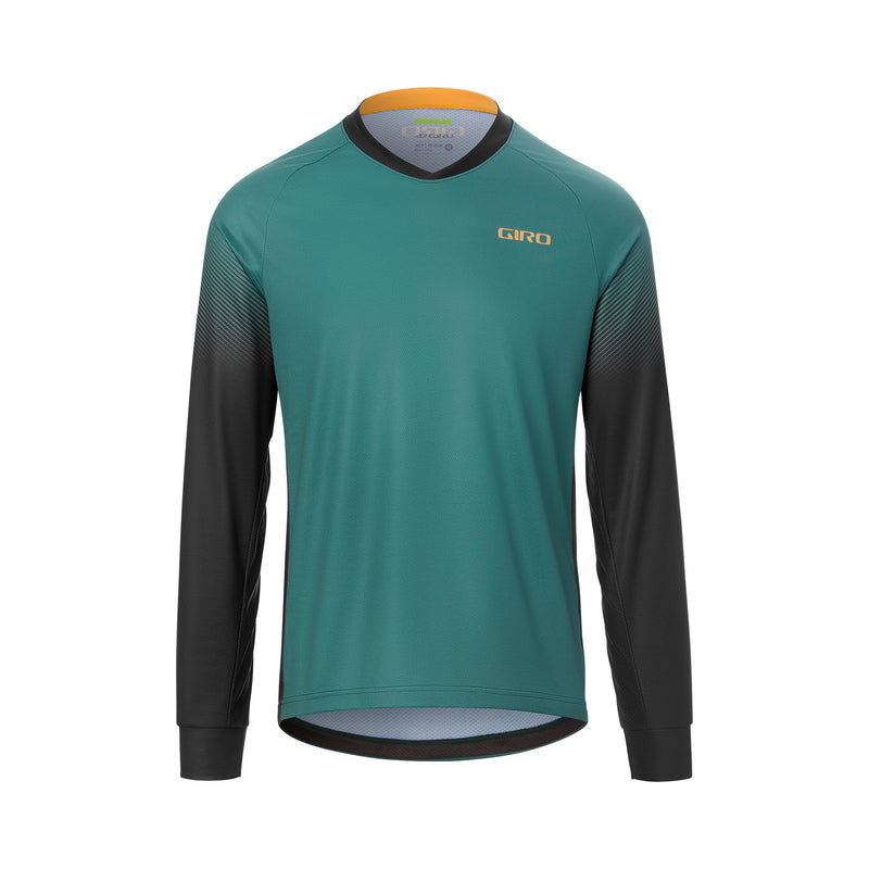 Giro Roust Long Sleeve MTB Jersey 2021 Grey/Green Transition S