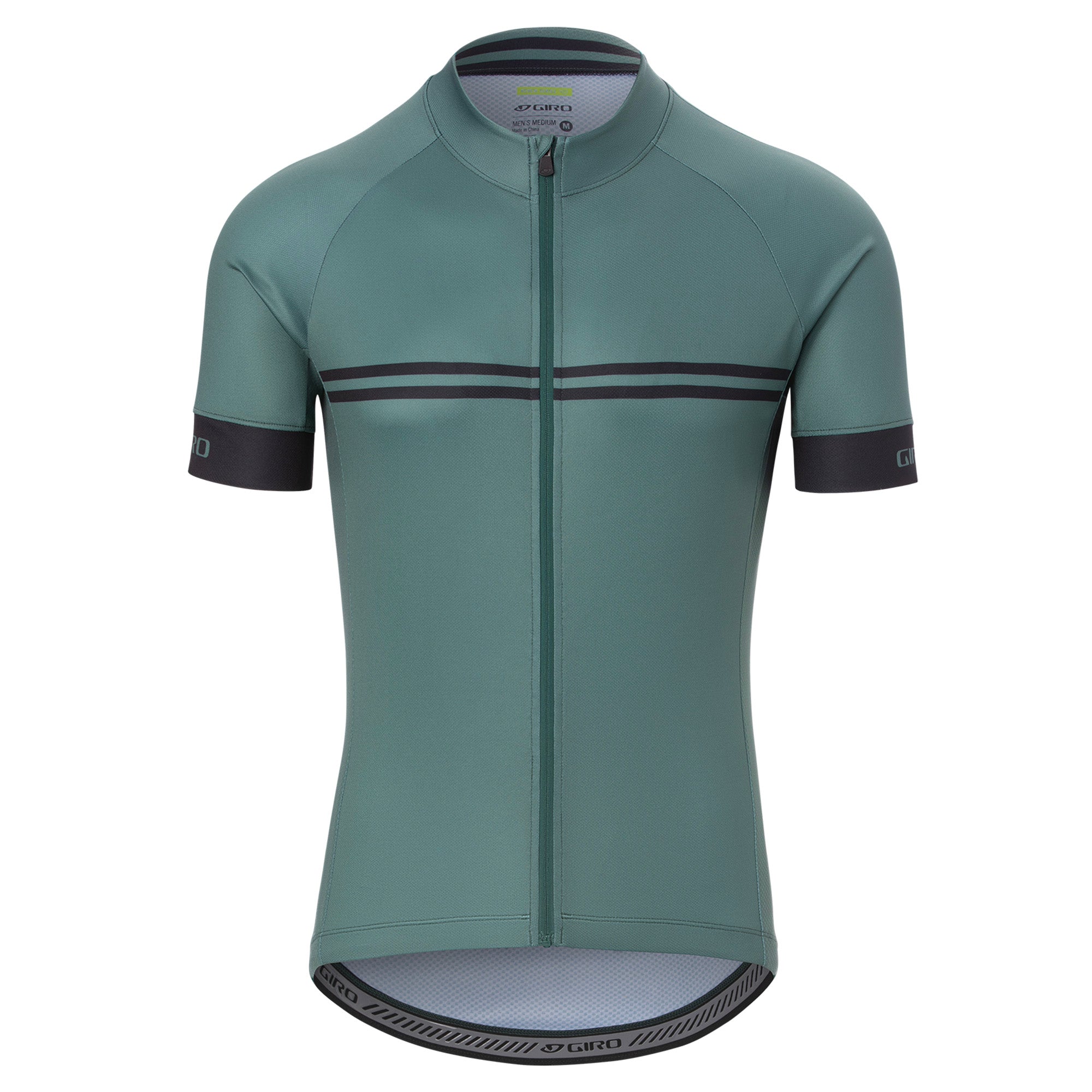 Giro Chrono Sport Short Sleeve Jersey 2021 Grey/Green Classic Stripe S