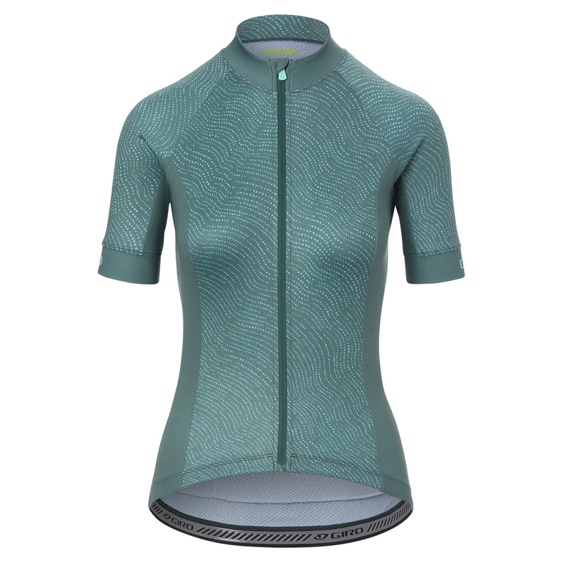 Giro Women's Chrono Sport Short Sleeve Jersey 2021 Grey/Green Pounce L