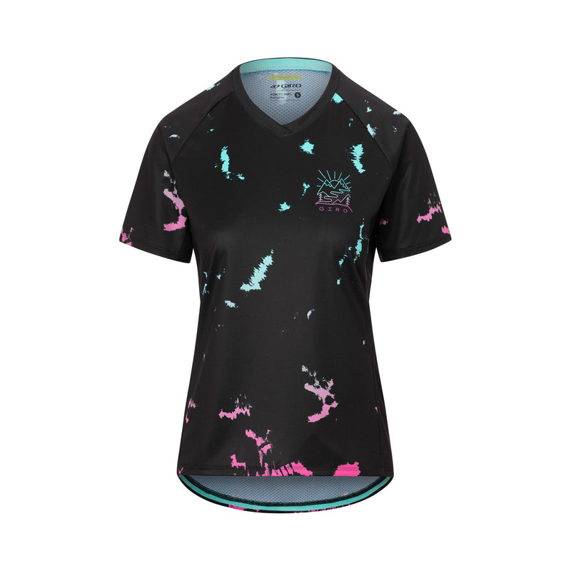 Giro Women's Roust Short Sleeve MTB Jersey 2022 Black Ice Dye M