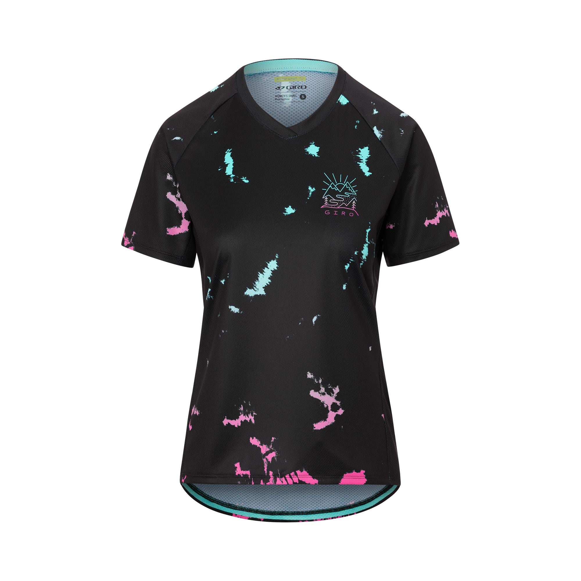 Giro Women's Roust Short Sleeve MTB Jersey 2022 Black Ice Dye L
