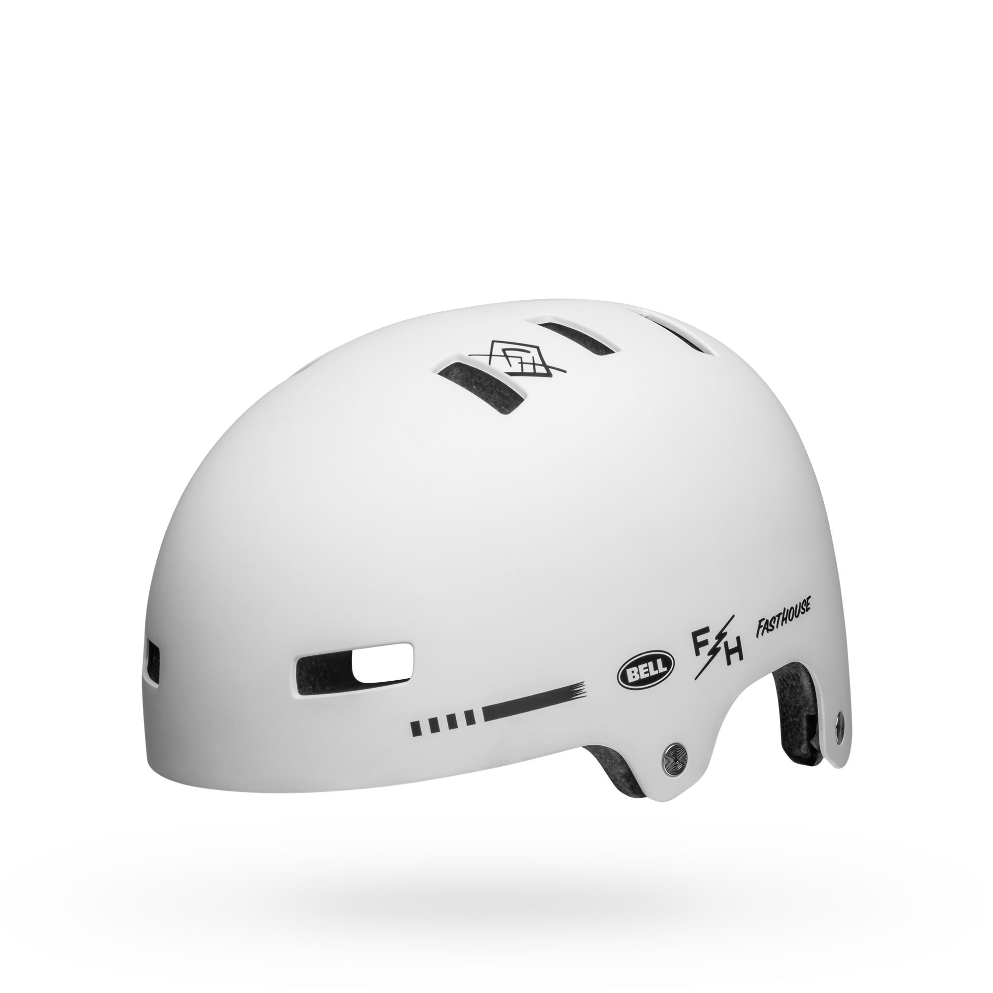 Bell Local Bmx/Skate Helmet 2022 Matte White Fasthouse S 51-55Cm