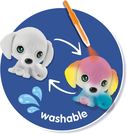 SES Creative 14333 Blow Airbrush pens-Puppies Surprise 3X, Yellow