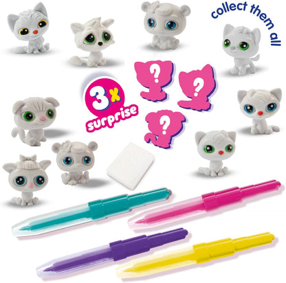SES Creative 14334 Blow Airbrush pens-Kittens Surprise 3X, Yellow